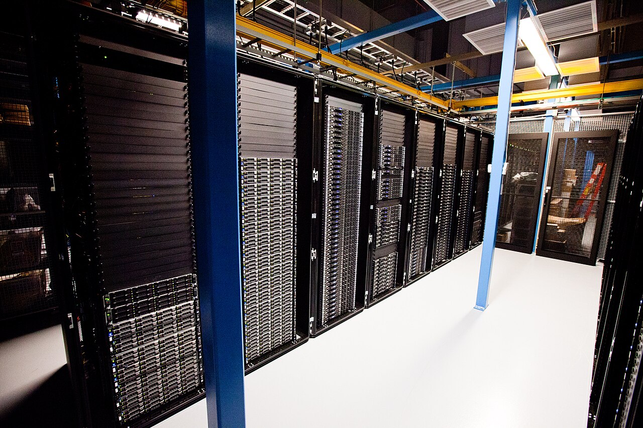 Server racks used as build runners